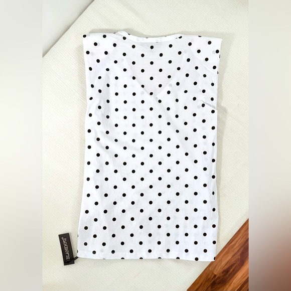 New Blank NYC Black and White Polka Dot Tank Top - Picture 6 of 7